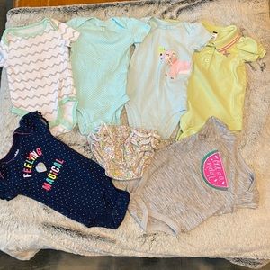 Carter’s Onesie Bundle 6mo Baby Girl